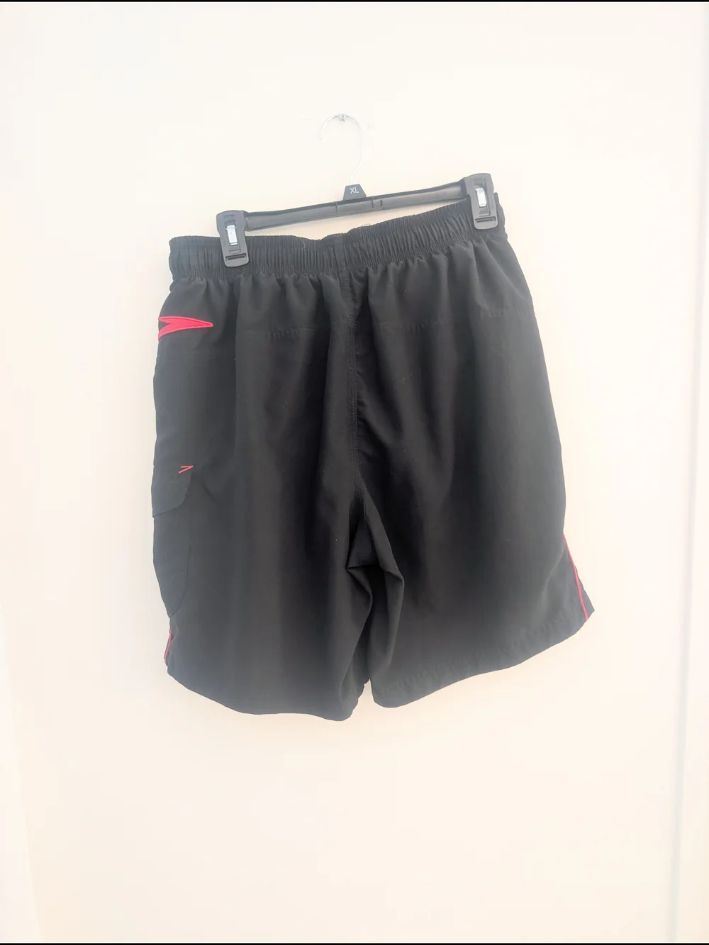 Speedo Black Swim Trunks with Pink Trim